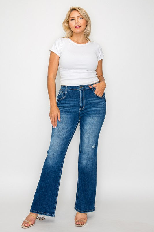 Full Size High Rise Bootcut Jeans