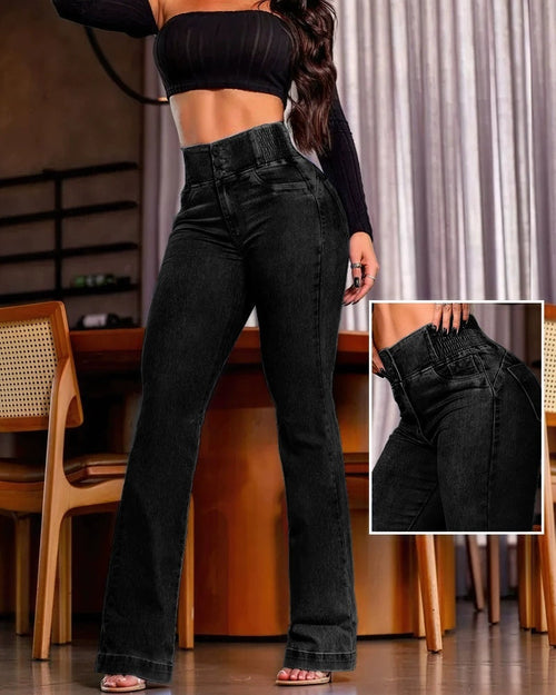 Wide Leg Denim Jeans Pants for Women