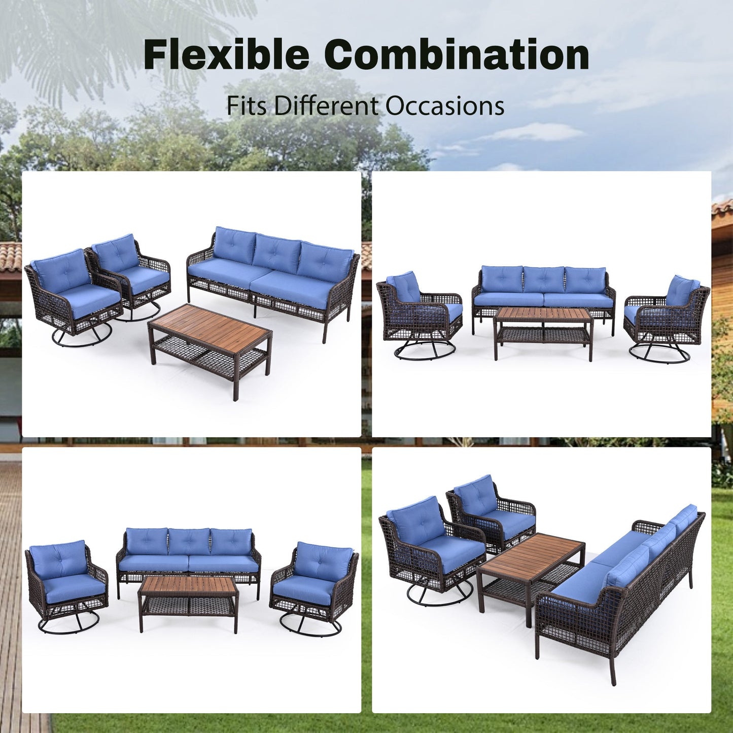 4 Piece Patio Furniture Set