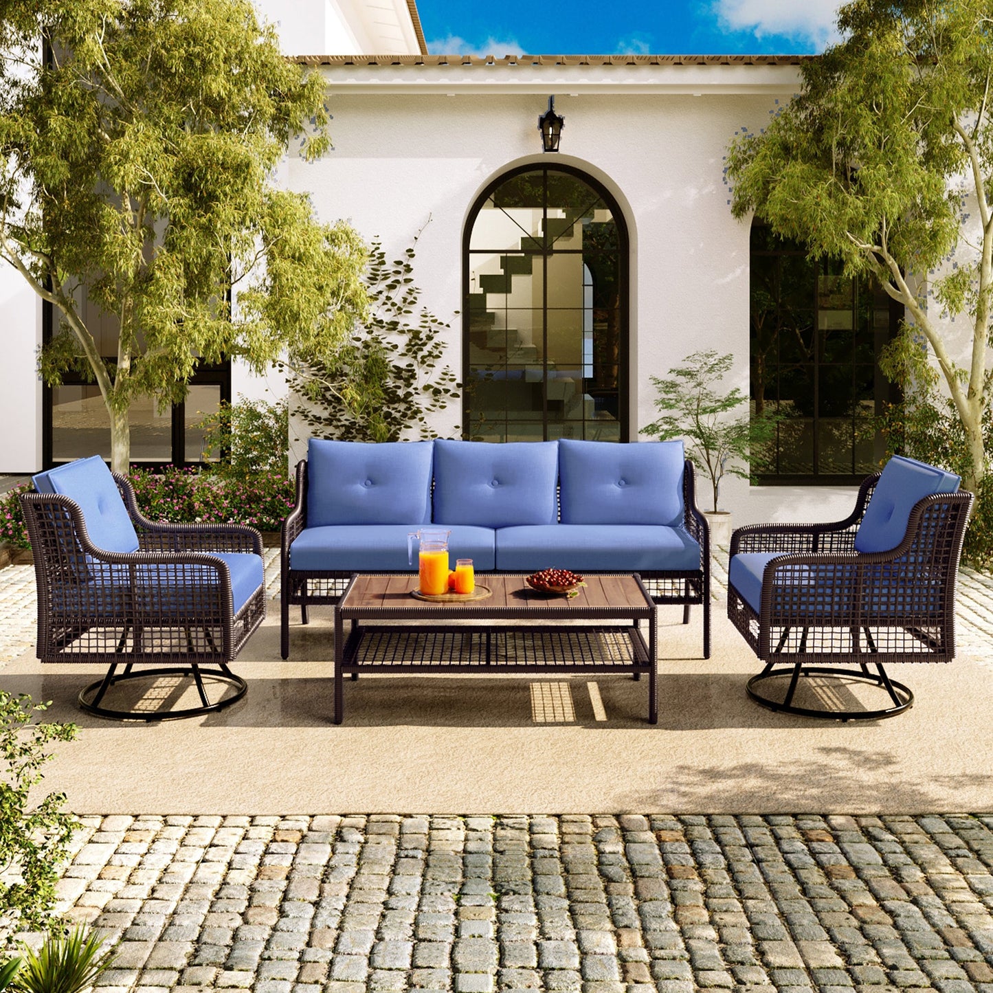 4 Piece Patio Furniture Set
