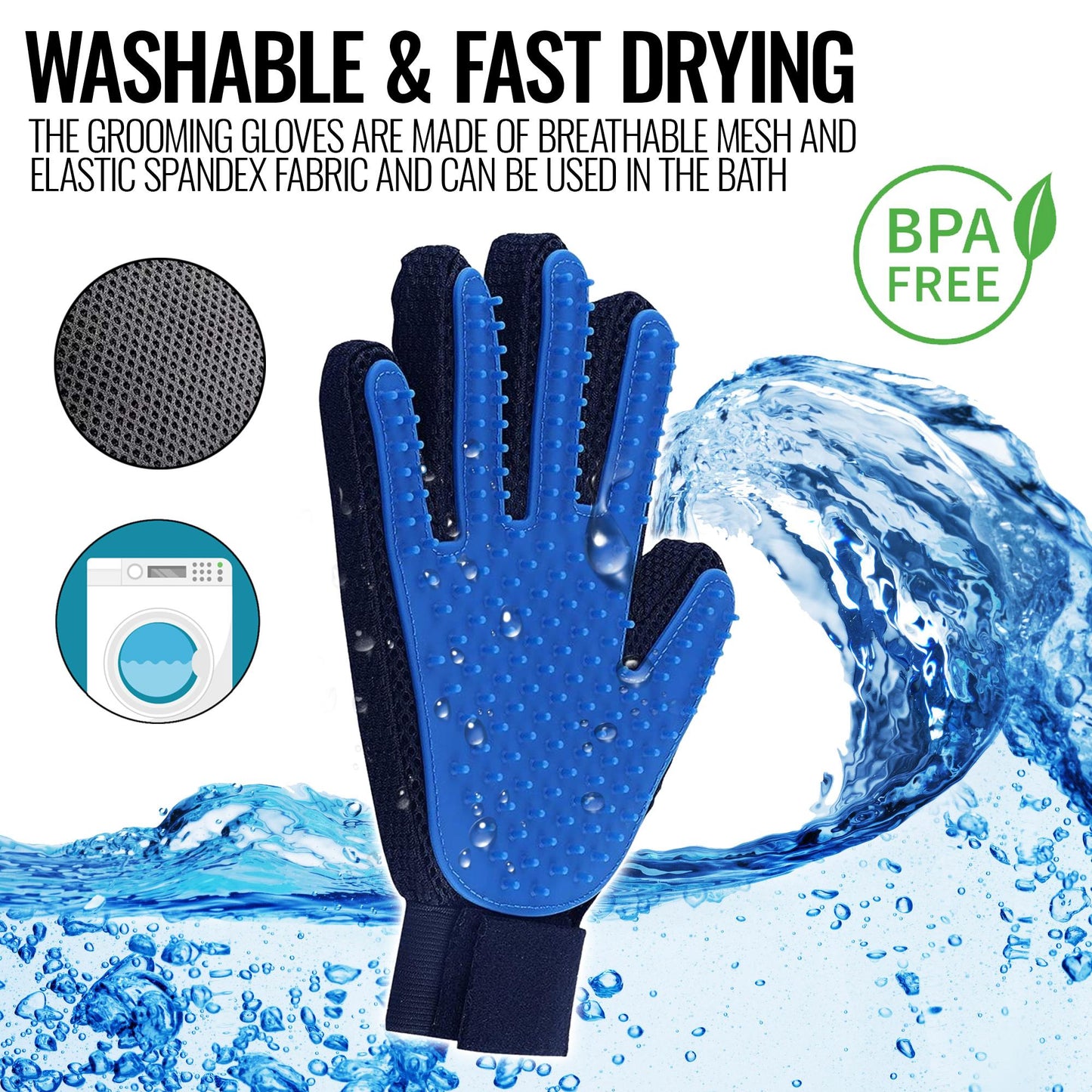 Pet Hair Removal Massage Gloves