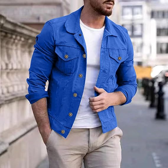 Mens Casual Dual Pocket Jacket