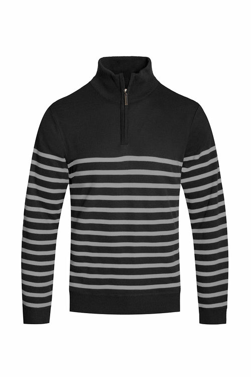 Men's Striped Turtleneck Sweater
