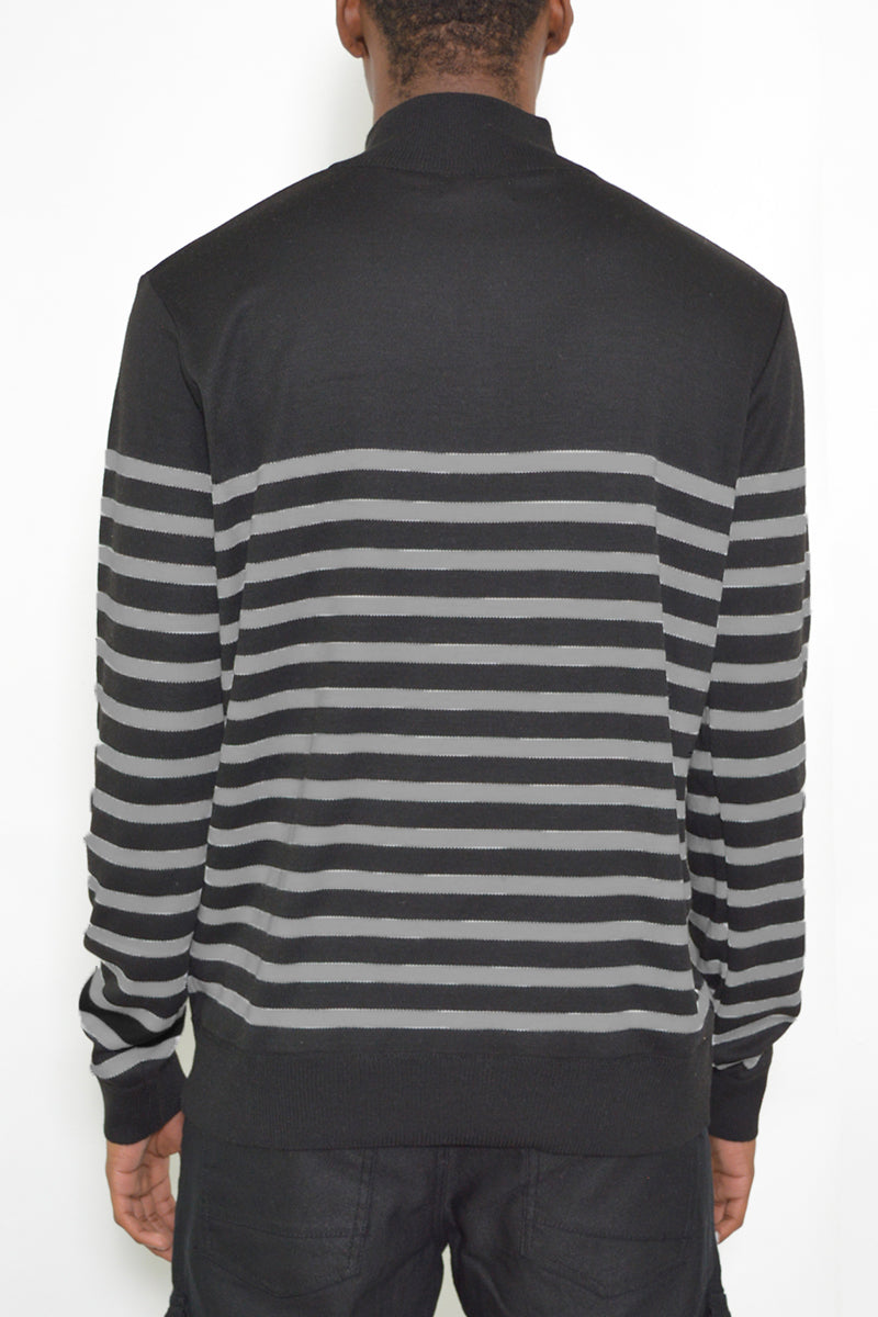 Men's Striped Turtleneck Sweater