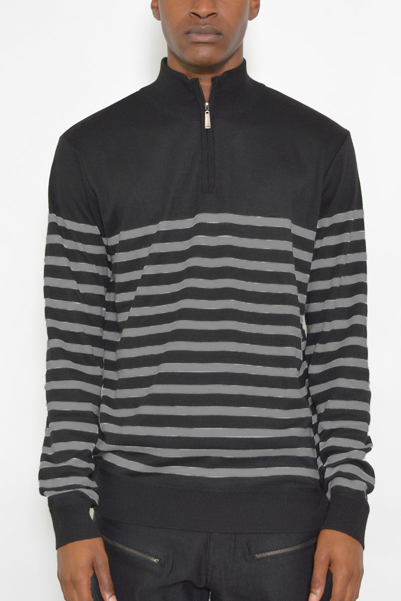 Men's Striped Turtleneck Sweater