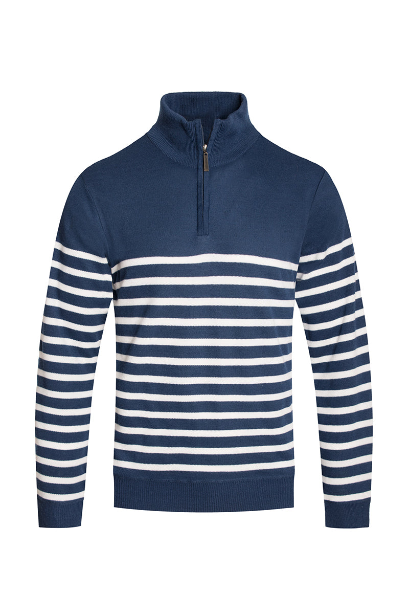 Men's Striped Turtleneck Sweater