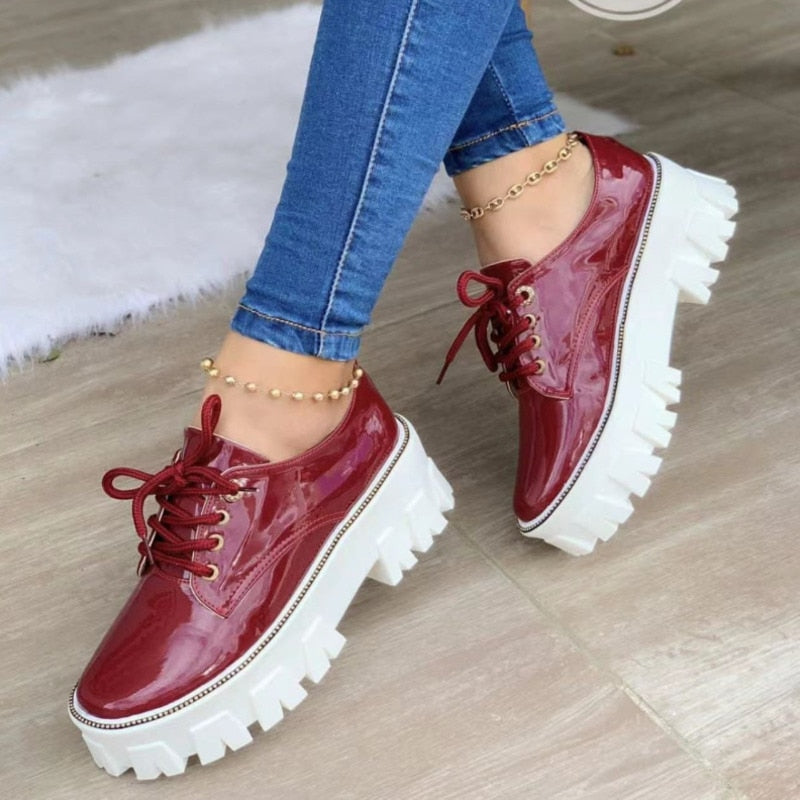 Thick Heel Flat Women's Shoes