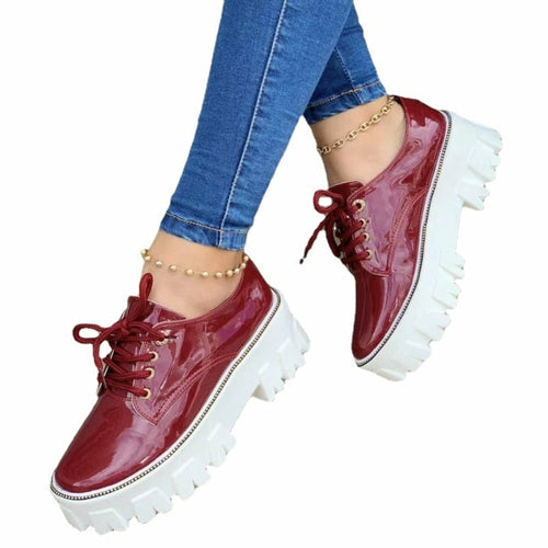Thick Heel Flat Women's Shoes