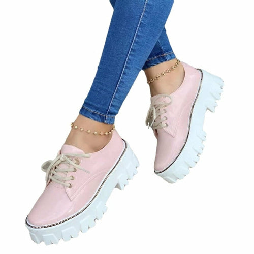 Thick Heel Flat Women's Shoes