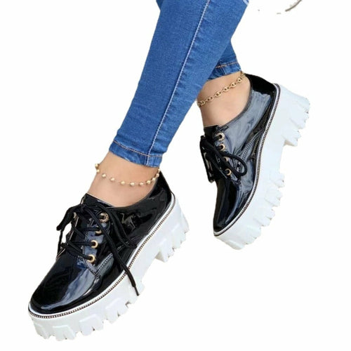 Thick Heel Flat Women's Shoes