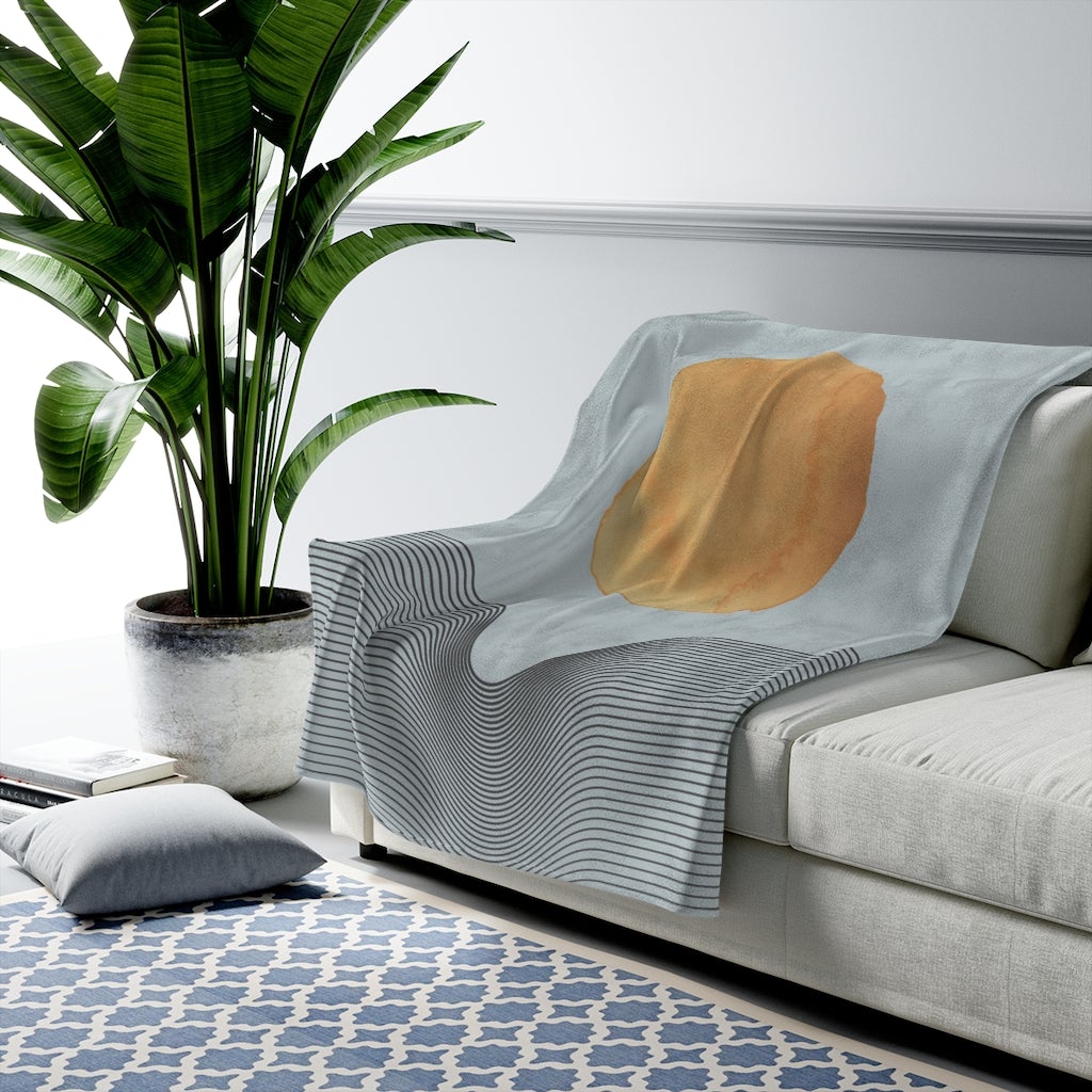 Abstract Plush Throw Blanket