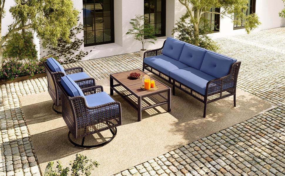 4 Piece Patio Furniture Set