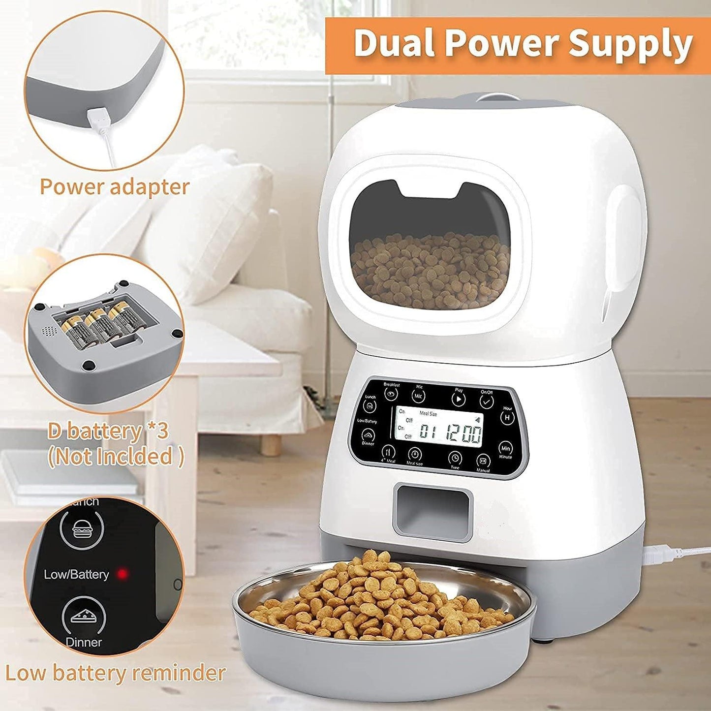 Remote-Controlled Pet Feeder Dispenser