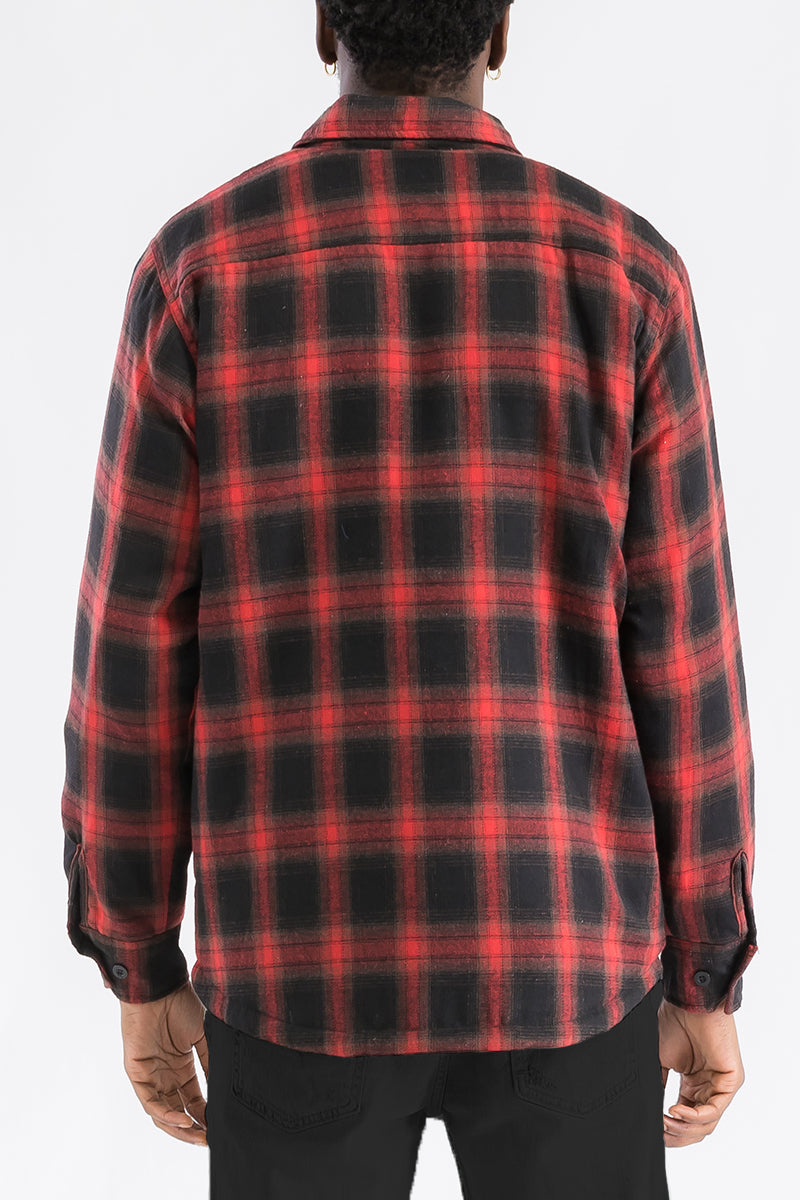 Quilted Flannel Shirt Shacket Padded Lined Jacket FL302