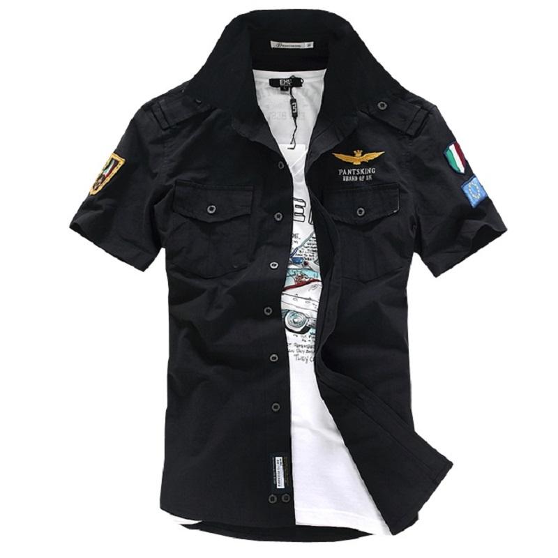 Short Sleeve Military Style Shirt