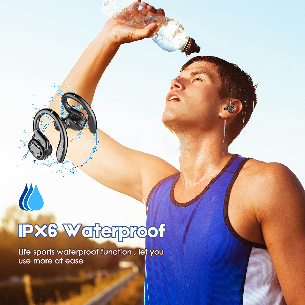 LED Display Sport Bluetooth V5.0 Headset
