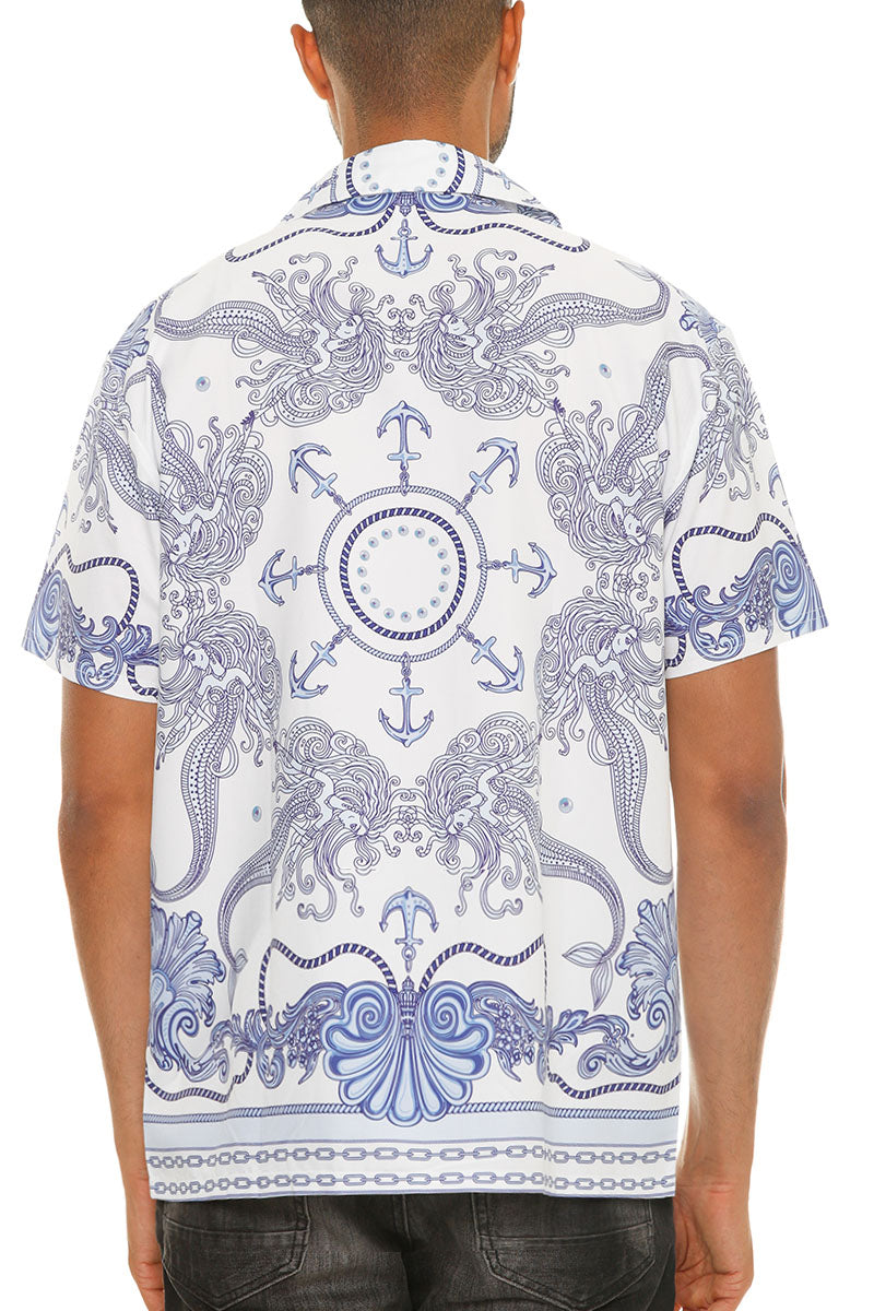 Paisley Print Button Down Shirt
