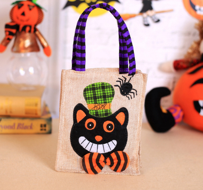 Halloween Decoration Trick or Treat Tote Candy Sacks Bags for Kids