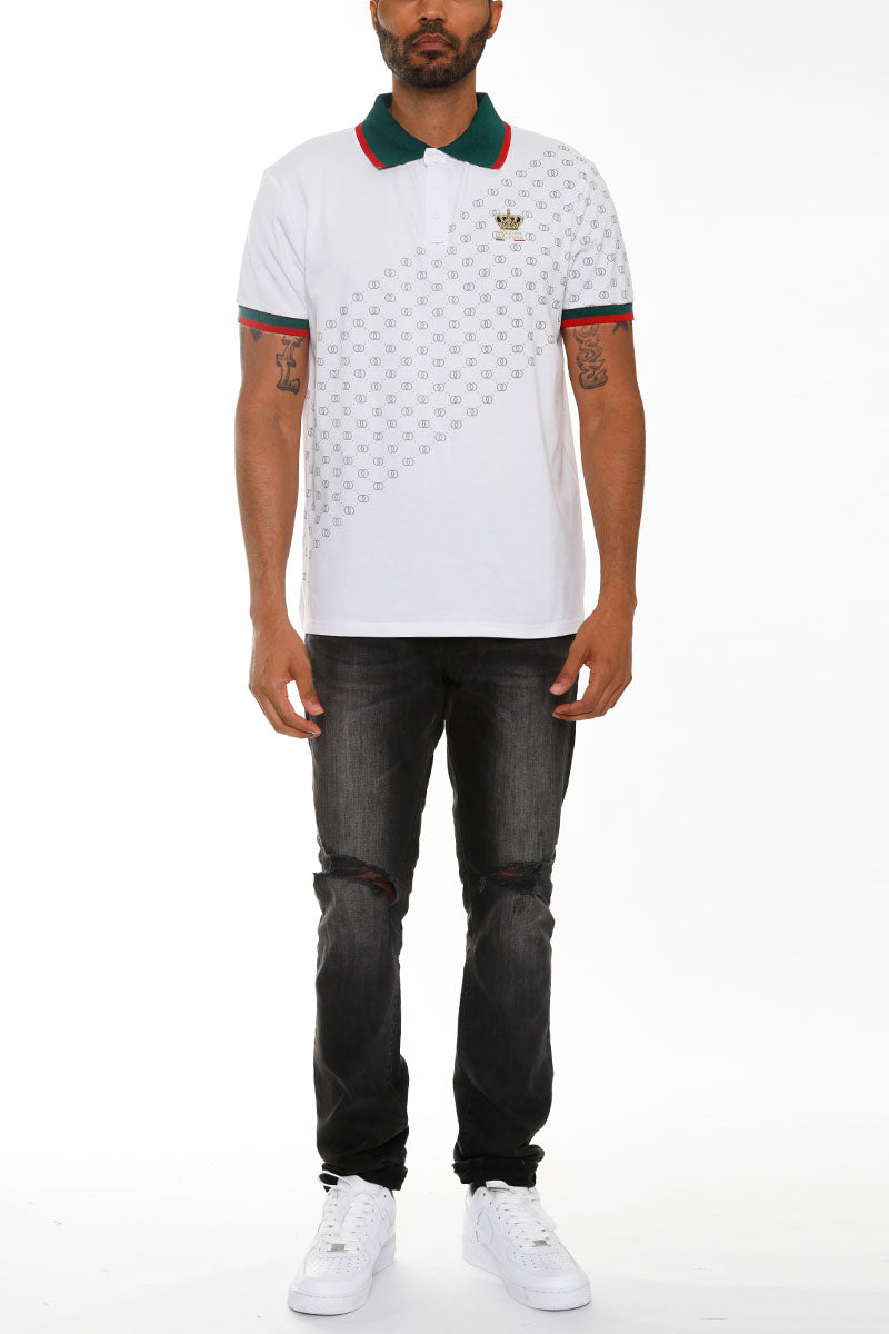Spots Pattern Polo Shirt For Men