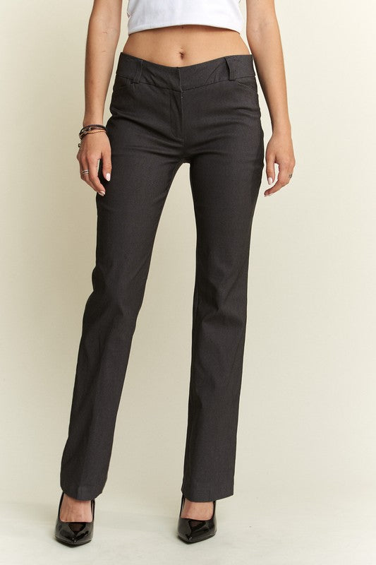 Regular Rise Slim Pants