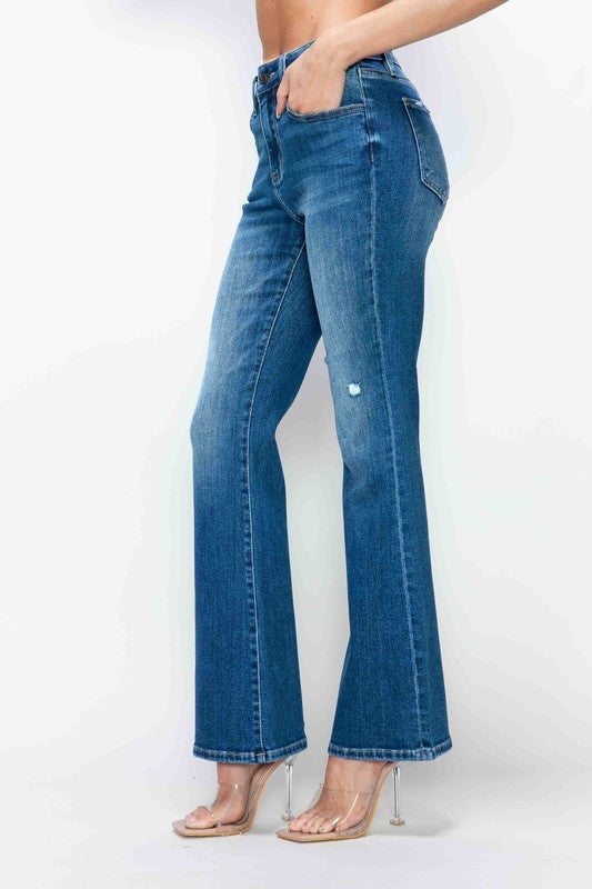 Full Size High Rise Bootcut Jeans