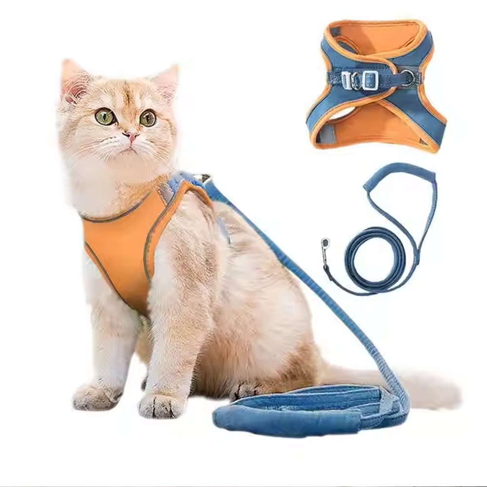Reflective Vest Pet Harnesses With Leash Set