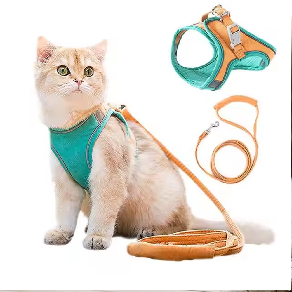 Reflective Vest Pet Harnesses With Leash Set