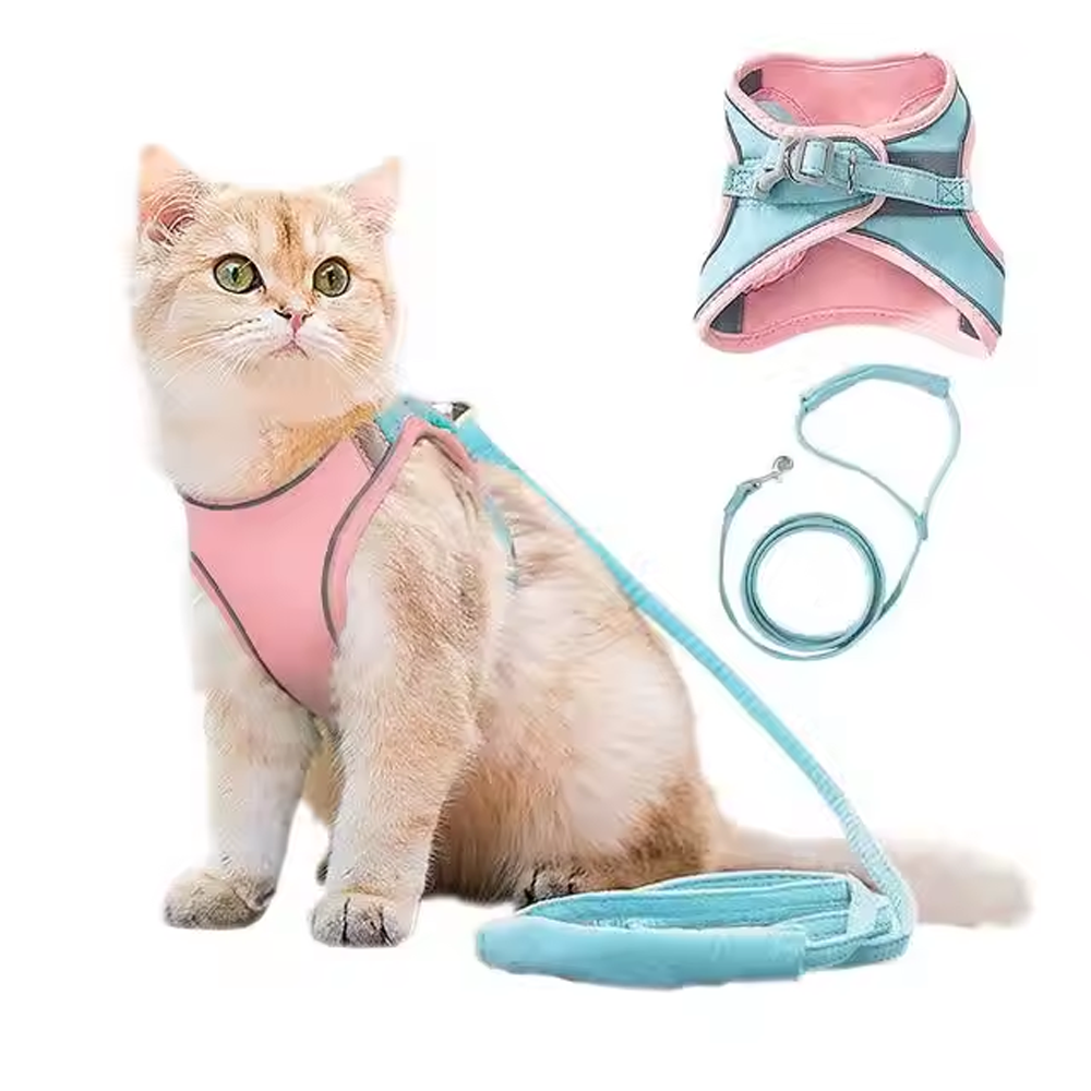 Reflective Vest Pet Harnesses With Leash Set