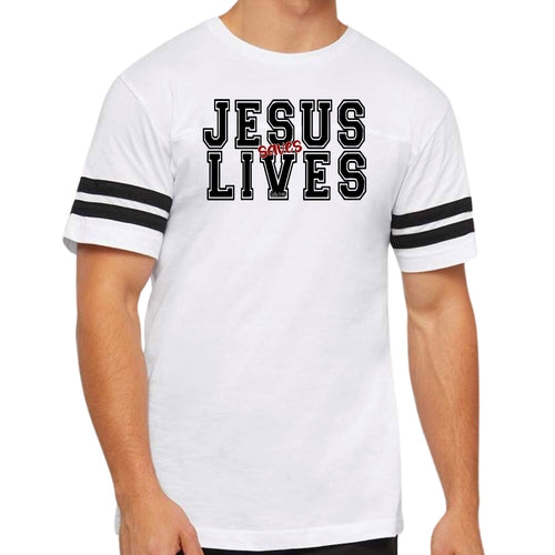 Mens Vintage Sport Graphic T-shirt Jesus Saves Lives Black Red