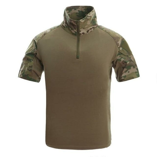 Camouflage Tactical T Shirts Summer Short Sleeve Airsoft Army