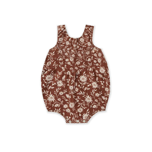 Floral Pattern Strap Onesies Bodysuits