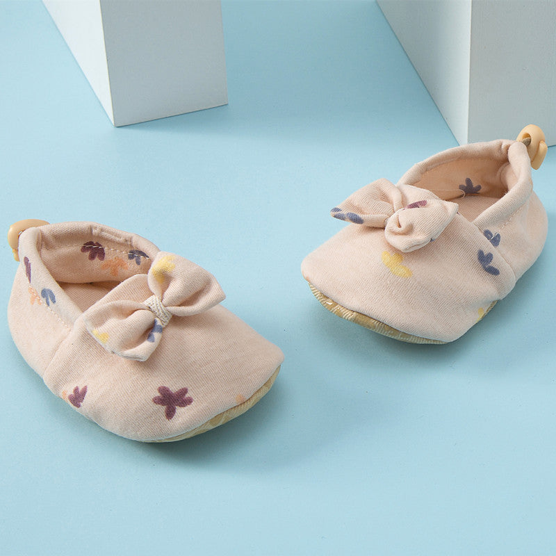 Hot Selling Baby Simple Cartoon Print Soft Sole Anti-slip Shoes
