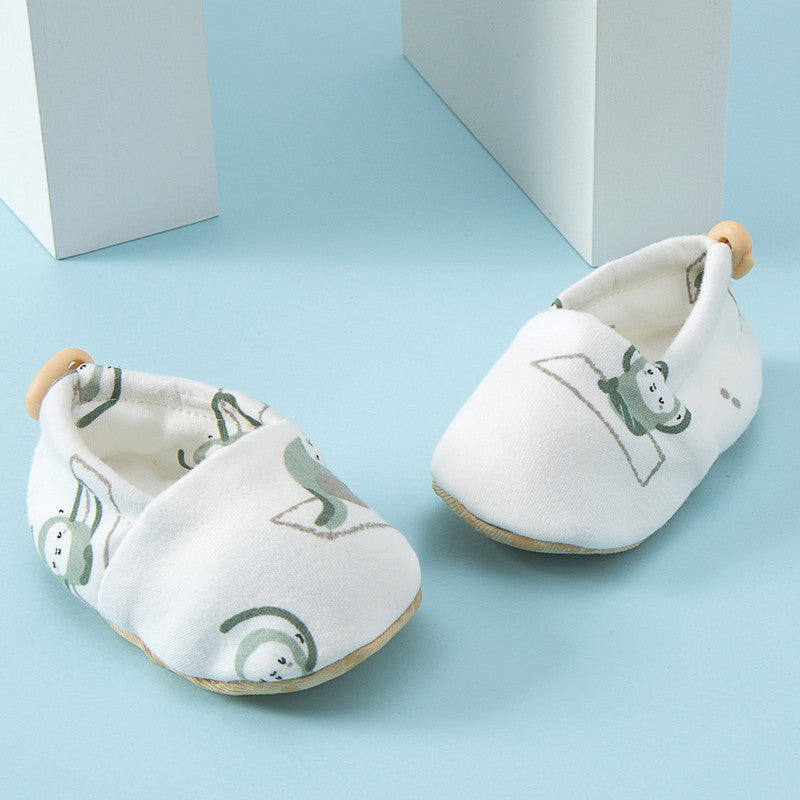 Hot Selling Baby Simple Cartoon Print Soft Sole Anti-slip Shoes
