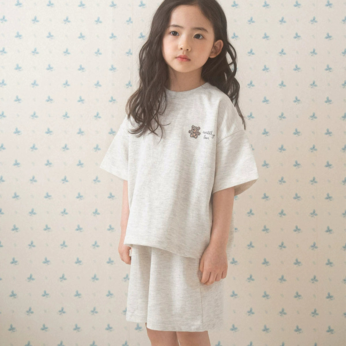 Hot Selling Baby Kids Unisex Short Sleeves Teddy Logo Pattern