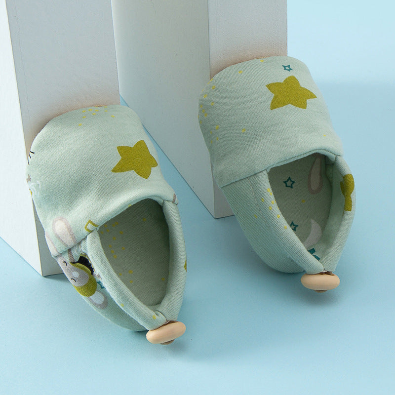 Hot Selling Baby Simple Cartoon Print Soft Sole Anti-slip Shoes