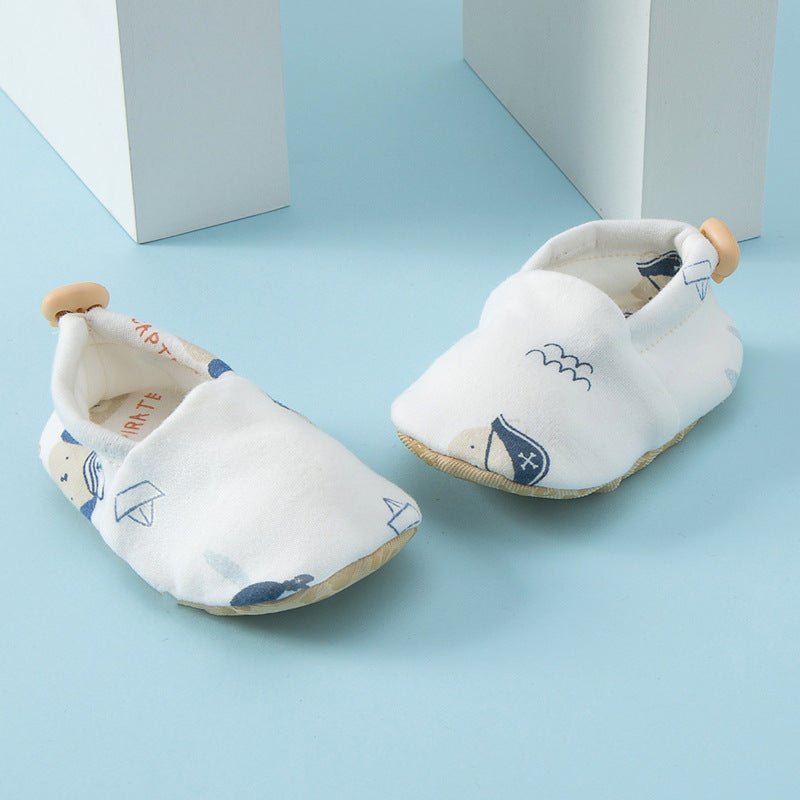 Hot Selling Baby Simple Cartoon Print Soft Sole Anti-slip Shoes
