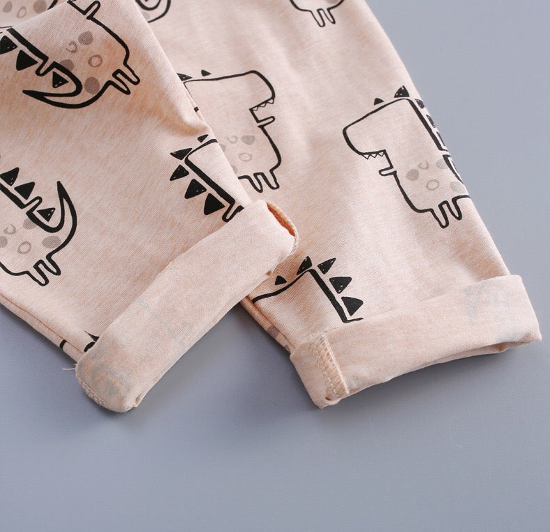 Baby Boy Cartoon Pattern Shirt & Pants Set