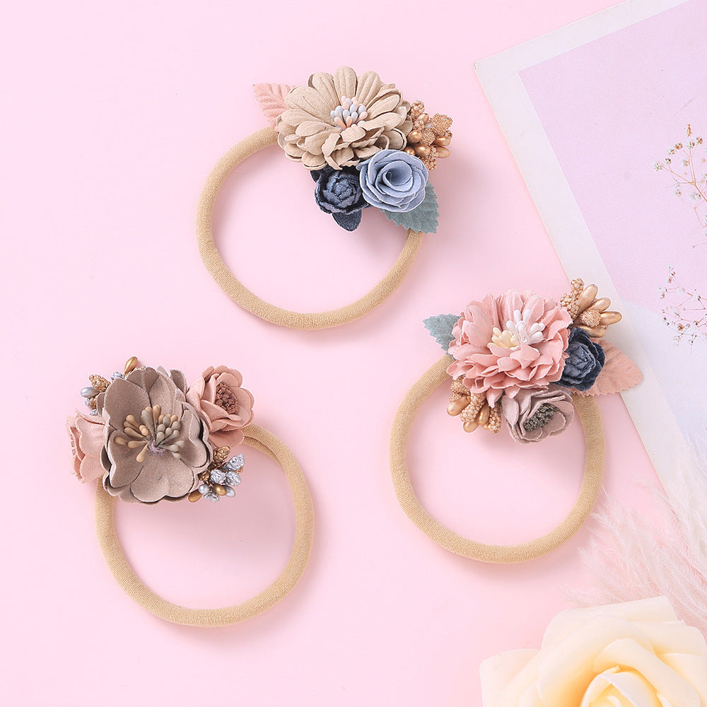 Baby Floral Decoration Elastic Hair Rope