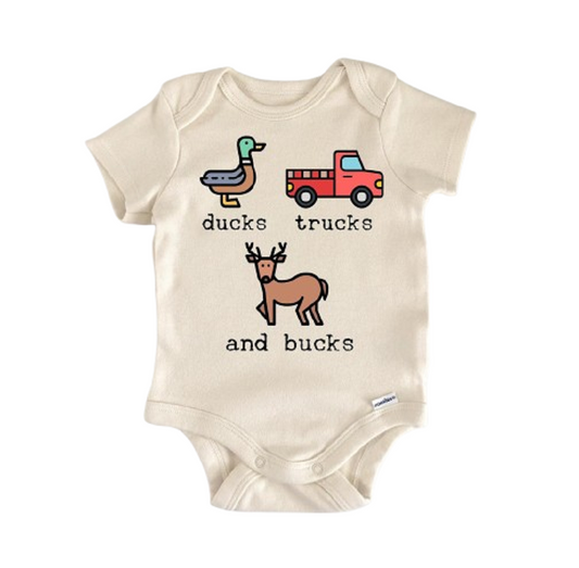 Duck Hunting Truck Deer Hunter - Baby Boy Girl Clothes Infant Bodysuit