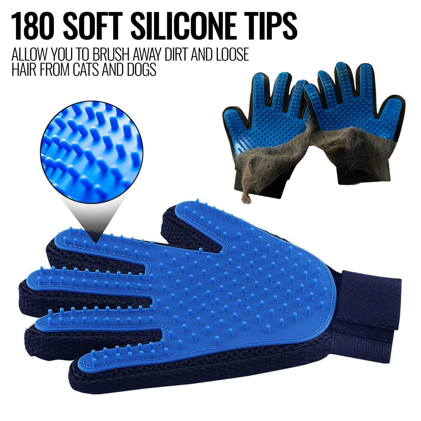 Pet Hair Removal Massage Gloves