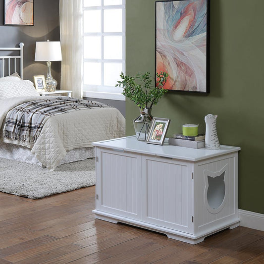 Cat Washroom Bench Litter Box House
