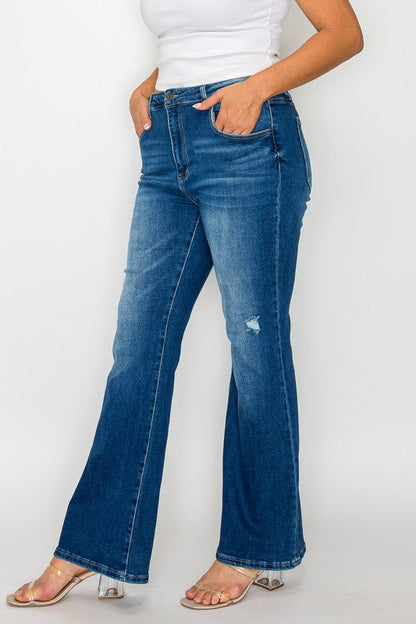 Full Size High Rise Bootcut Jeans