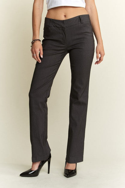 Regular Rise Slim Pants