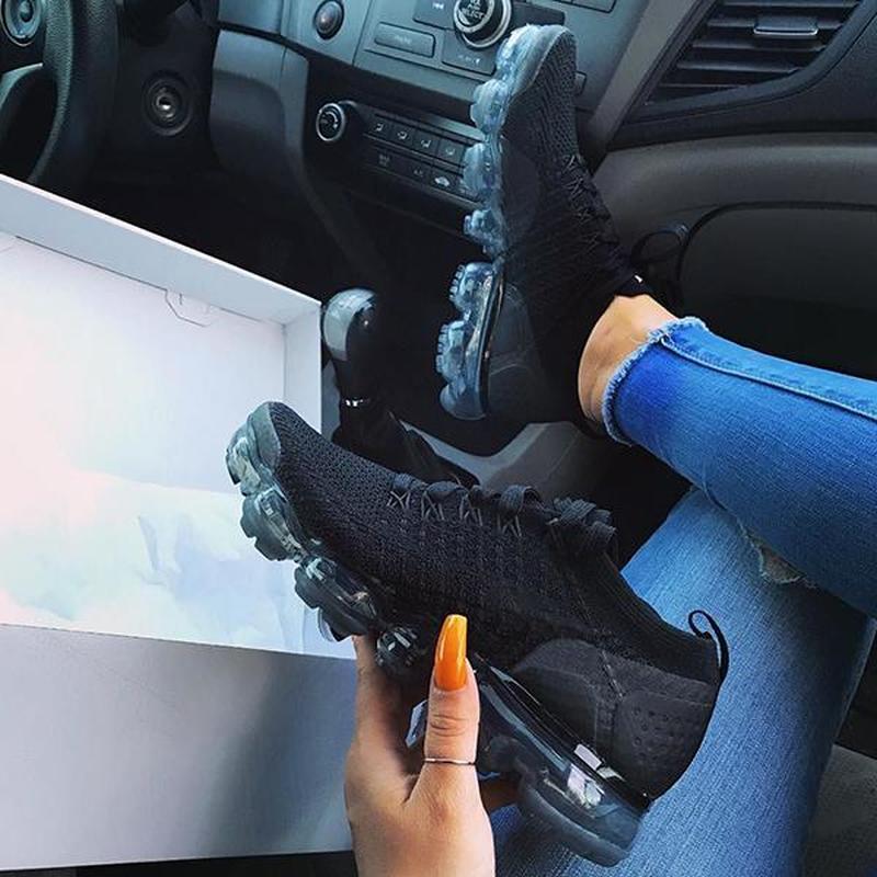 Women Casual Shoes Mesh Air-Cushion Flat Sneakers