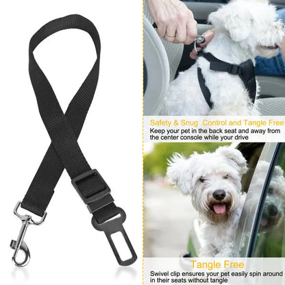 2Pcs Pet Dog Seat Belt Leash Adjustable Pet Dog Cat Safety Leads