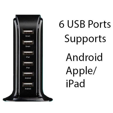 Smart 6 USB Desktop Charge Tower