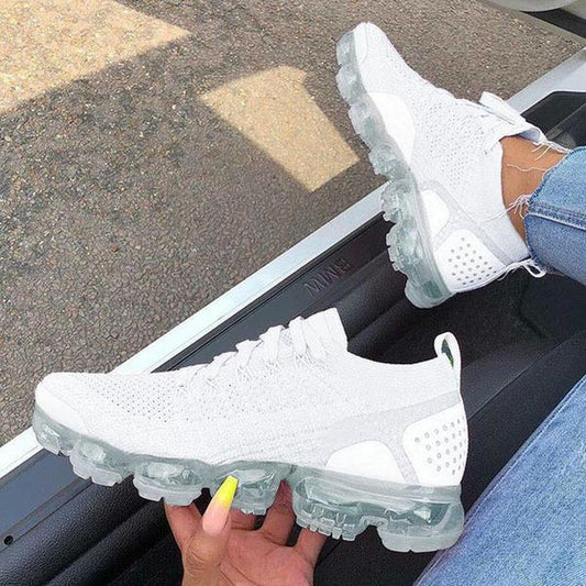 Women Casual Shoes Mesh Air-Cushion Flat Sneakers