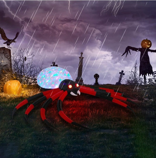 11.8 FT Halloween Inflatables Crawling Spider Outdoor Decorations With