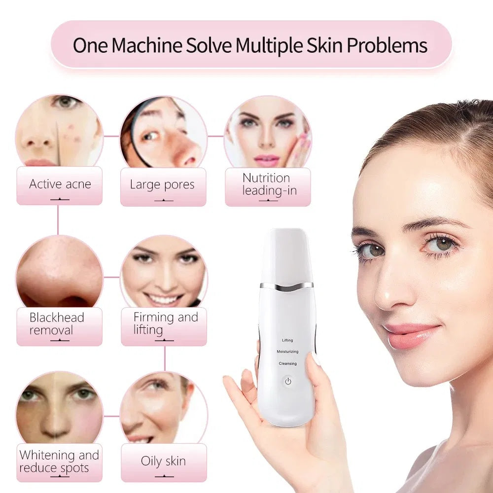 3-in-1 Ultrasonic Facial Spatula For Deep Cleansing