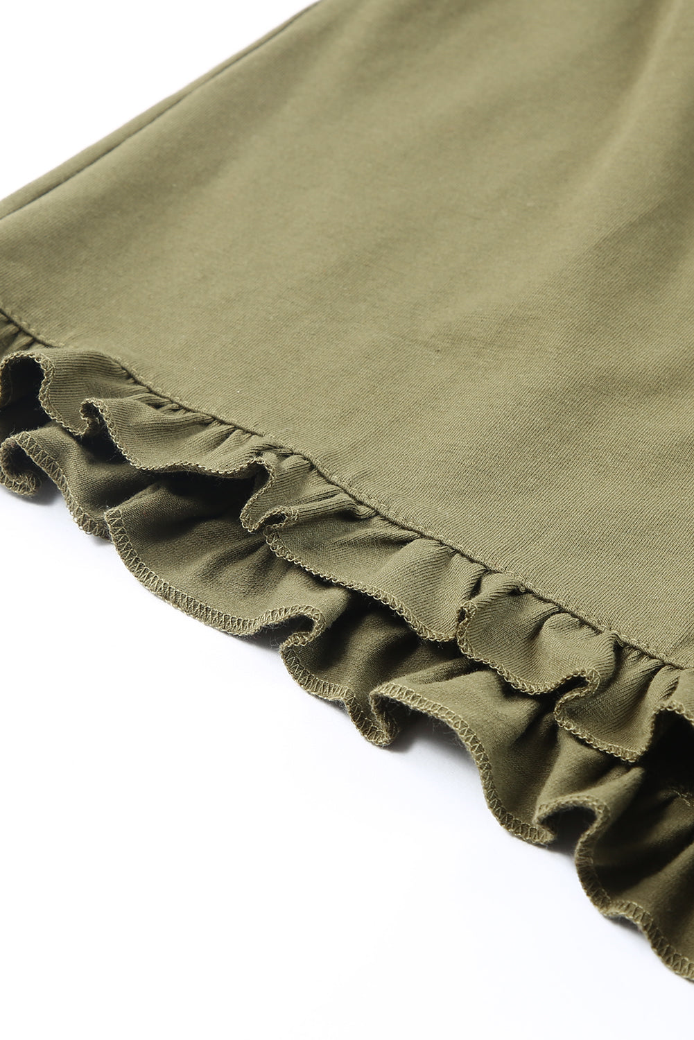 Crew Neck Tank & Ruffled Shorts Set